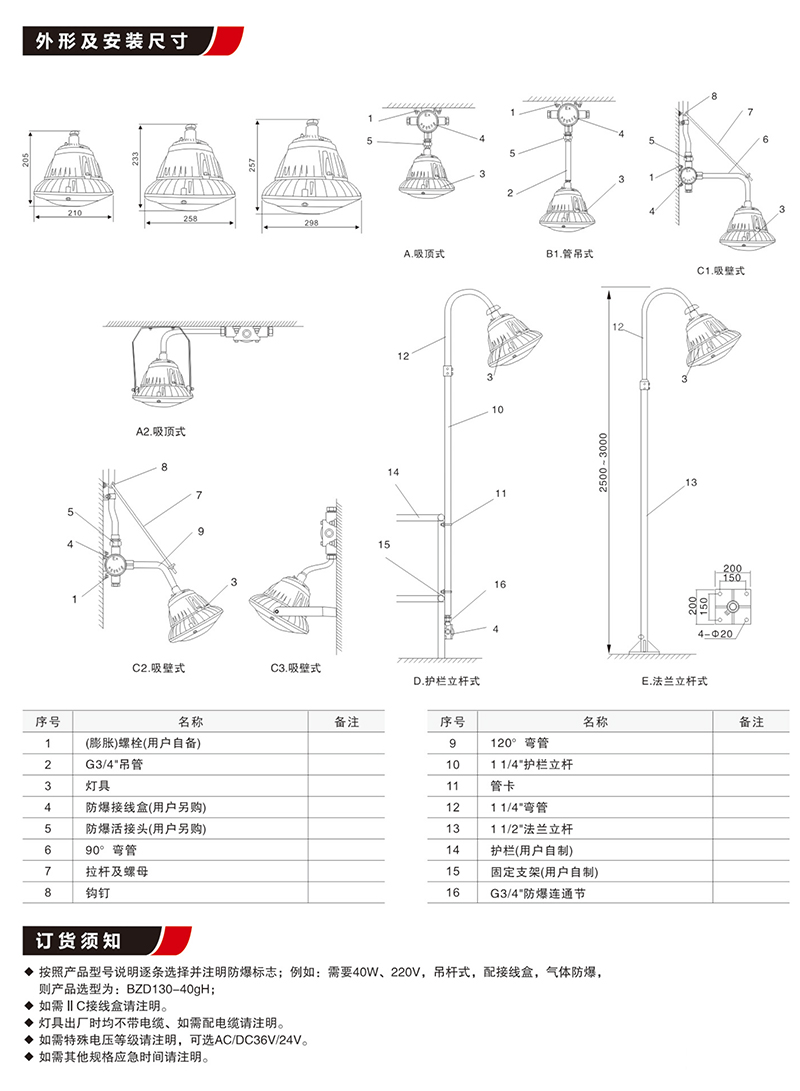 BZD130免维护照明防爆LED灯