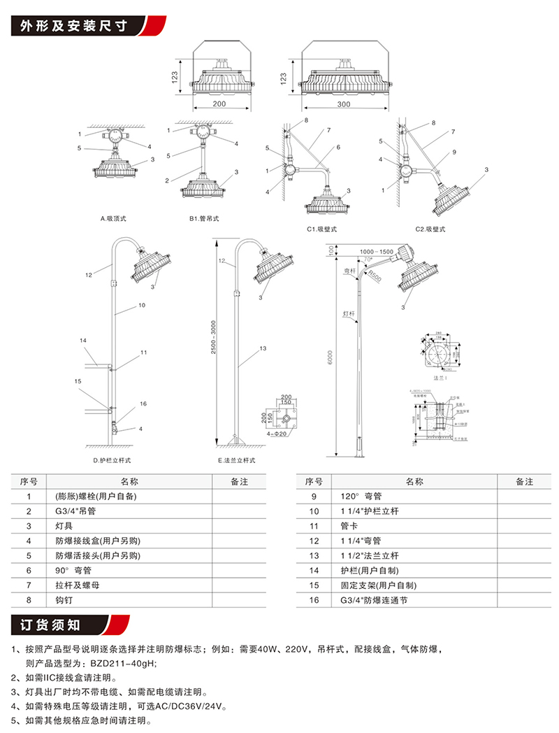 BZD211免维护照明防爆LED灯