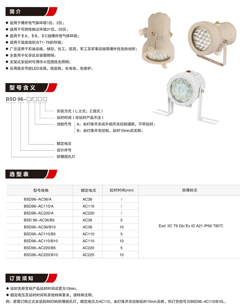 BSD96LED防爆视孔灯