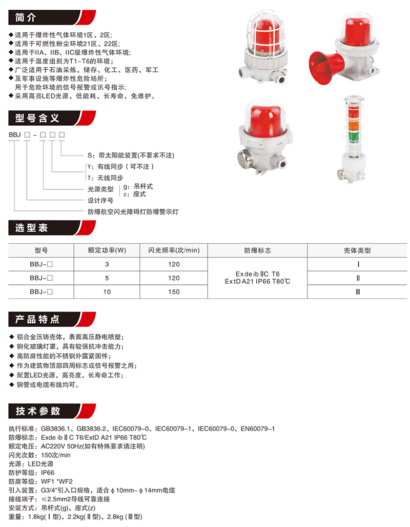 BBJ防爆声光报警器