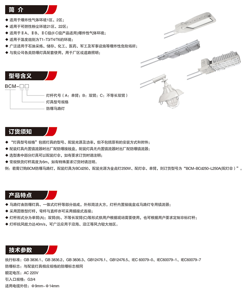 BCM防爆马路灯