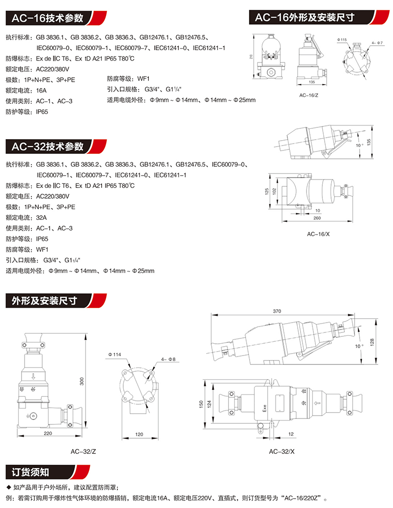 AC防爆插销