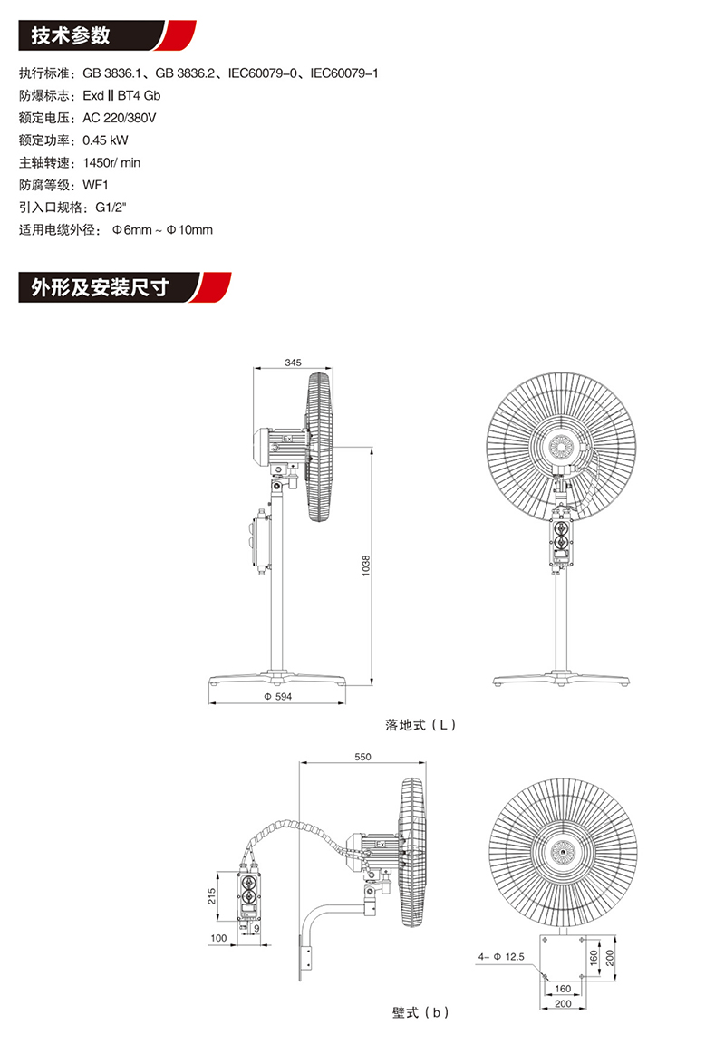 BTS防爆摇头扇